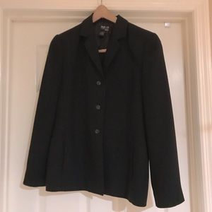 Black 3 Button Suit Jacket with Pockets